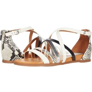 🆕NINE WEST CEALIAH STRAPPY SANDAL IN BONE/TAUPE MULTI/SILVER/BLACK SZ 9.5